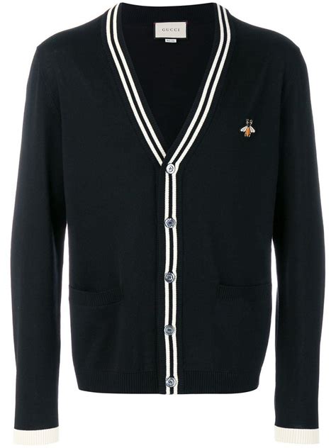 mens vnevk gucci bee|Gucci v neck cardigan.